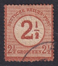 GERMANY 1874 Brustschild 2½g on 2½g Chestnut SG 29 Used (CV £80)