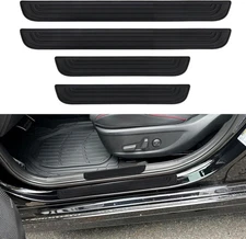 4PCS Car Door Sill Protector, Anti-Scratch Rubber Car Door Protector Edge Guards