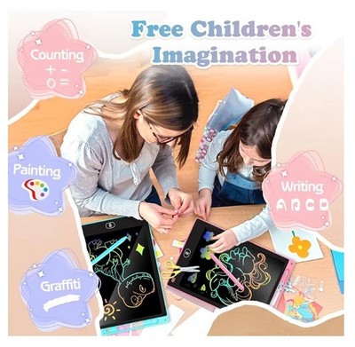 2 Pack 10'' LCD Writing Tablet Kids Drawing Board Study Play Erasable Gift