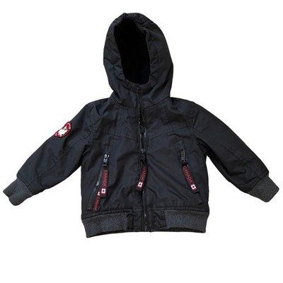 Canada Weathergear Black Hooded Bomber Jacket 2T Winter