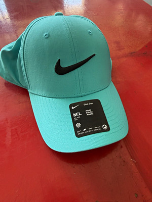 Nike Club Cap Golf Hat M/L Turquoise Mesh Polyester Embroidered Logo FB5625-345