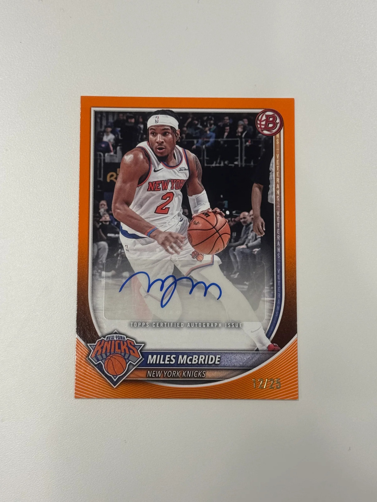 2025 Bowman Miles McBride #RVA-MM Orange 12/25