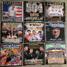 NO LIMIT/PRIORITY RECORDS ALBUM FLATS-LOT OF 9-Master P, Fiend, Mean Green Etc.