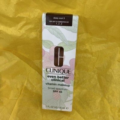 Clinique Even Better Clinical Vitamin Makeup SPF 45 DEEP COOL 3 BRAND NEW