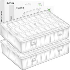 Bead Organizer, 60Pcs Small Clear Plastic Bead Storage Containers with Label,...