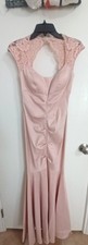 Xscape Pink Mermaid Gown 4 Lace Formal Dress Slit Evening Wedding Maxi Dress
