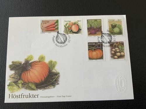 Sweden 2008 #2594-2595,2596a-d Fruits And Vegetables - FDC