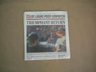 St. Louis Blues Post-Dispatch Stanley Cup TRIUMPHANT RETURN Newspaper 6-14-19