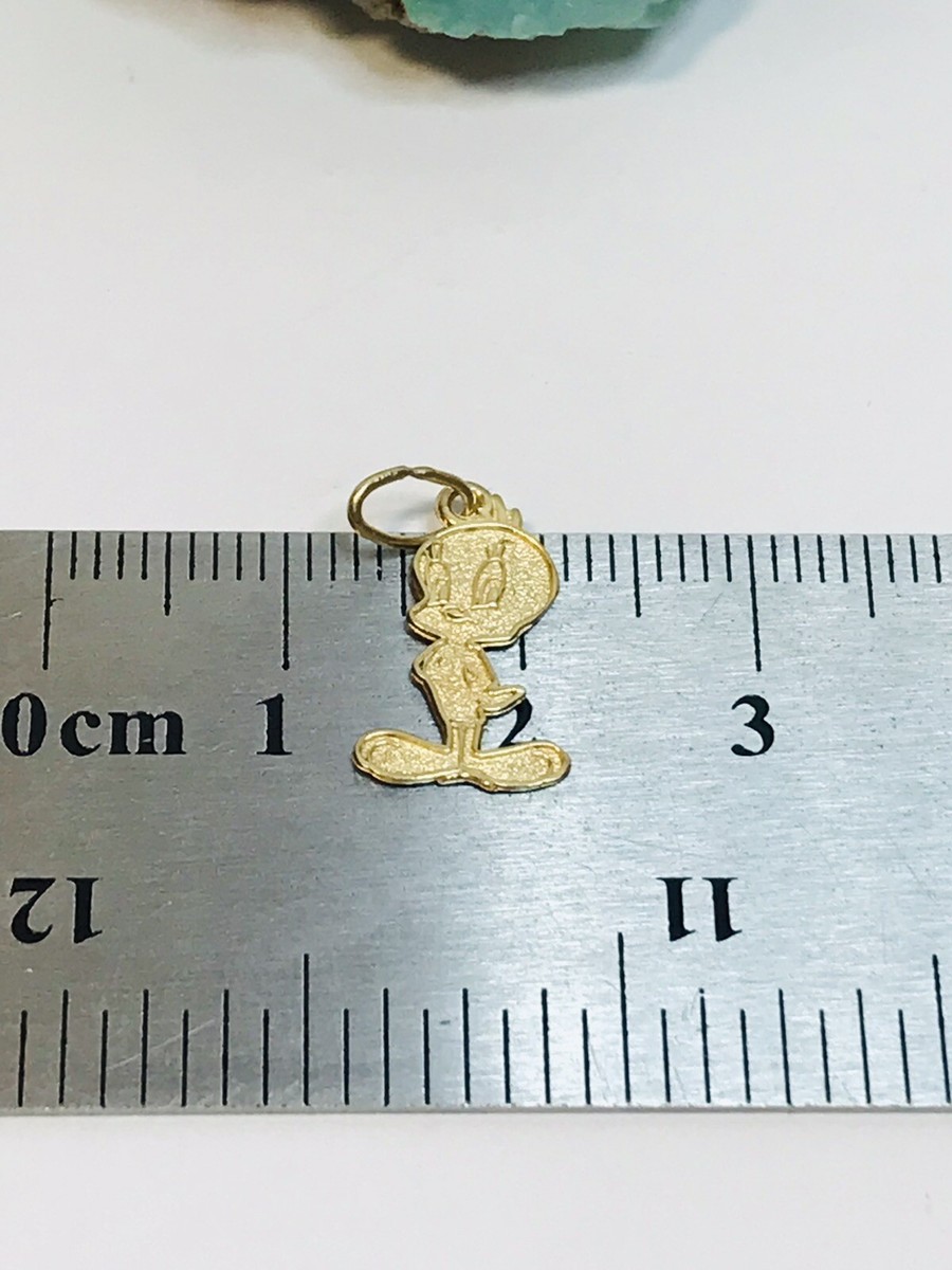 Tweety Bird Yellow Canary 14K Gold Pendant Warner Brothers