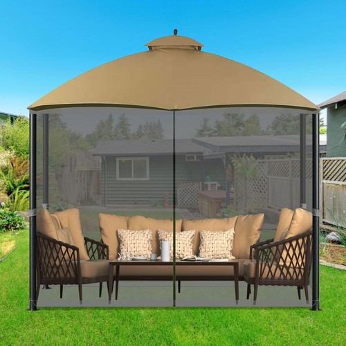 Versatile Gazebo Netting Screen with Double Zippers - Lightweight Nylon Design - Picture 10 of 10