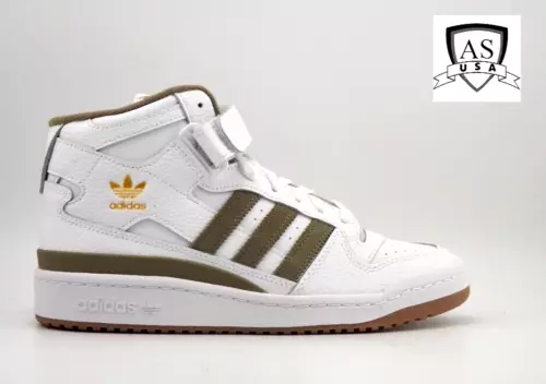 Adidas Originals Forum Mid White Orbit Green Men's Size 7 Sneakers GY5821
