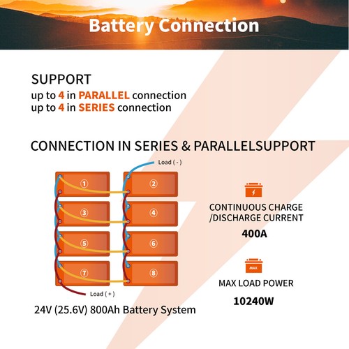 LiFePO4 200Ah 12V Lithium Rechargeable Battery Deep Cycle BMS for RV Marine NEW - Picture 6 of 11