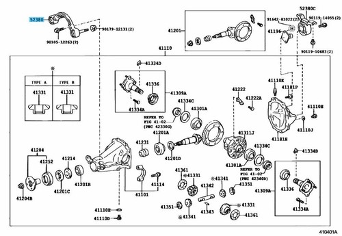 TOYOTA RAV4 ACA2# 96-05 Genuine Rear Differential Support No.1 52380-42071 OEM - Picture 10 of 13