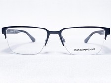 NEW Emporio Armani EA1055 3001 Men's Black Half Rim Eyeglasses Frames 53/17 140