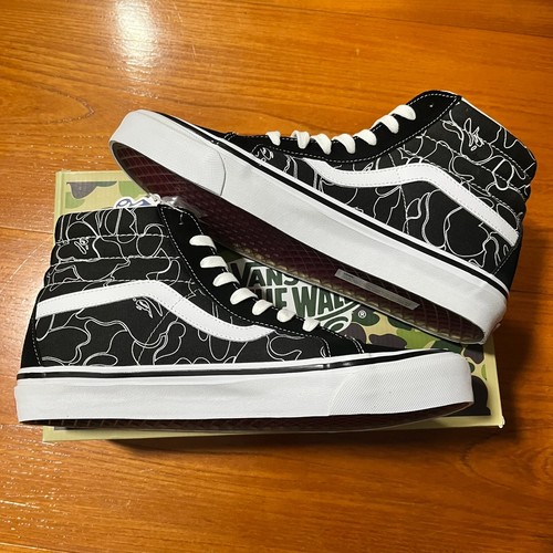 Size 12 A Bathing Ape BAPE x Vans Line ABC Camo SK8-Hi Black NEW VN0A38GF7BG - Picture 2 of 11