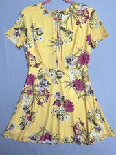 Oh My Love Dress Women Size Small Floral  Short Sleeves Short  Cottagecore