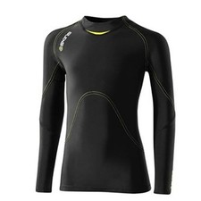 SKINS A400 YOUTH COMPRESSION LONG SLEEVE TOP (BLACK/YELLOW) | GREAT BARGAIN