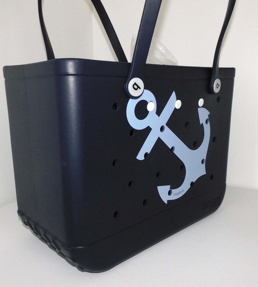 Original Bogg Bag XL ANCHORs aweigh HUGE Tote Beach Bag w/Wine Tote NEW