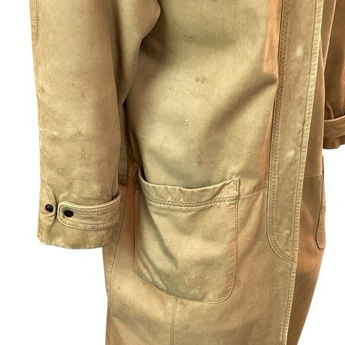 Chaqueta Lone Pine KEMOSABE Para Hombre Mediana Cuero Forrada Frontal Larga Montar Duste - Imagen 5 de 13