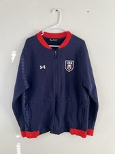 UNDER ARMOUR USA Olympic Bomber Full Zip Jacket Sweater Mens Sz XXL Embroidered