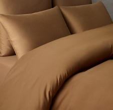  655 Restoration Hardware ITALIAN GARMENT-DYED BRUSHED COTTON DUVET King Bronze