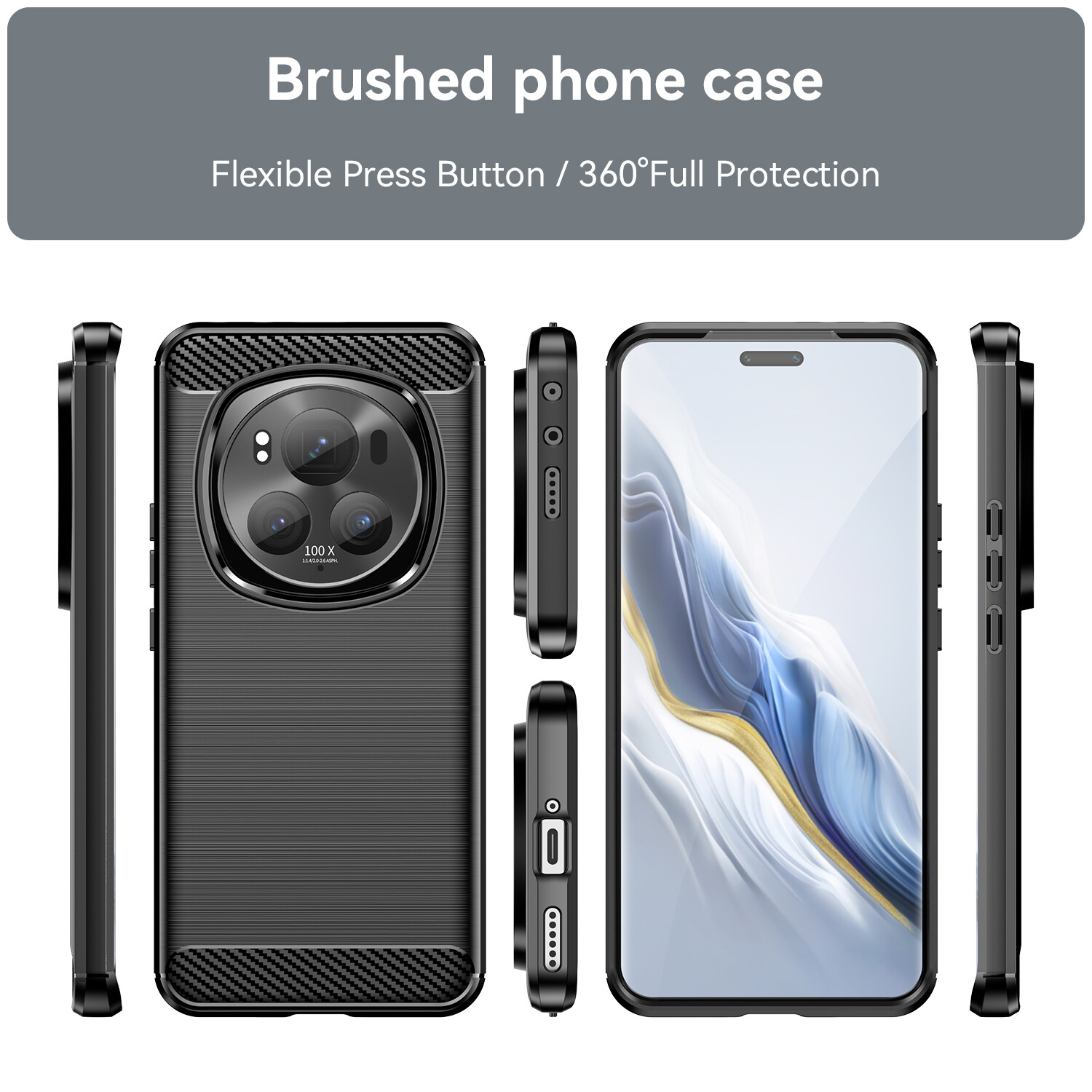 For Honor Magic6 Pro Luxury Shockproof Soft Brushed TPU Protector Case