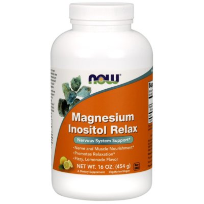 NOW FOODS, MAGNESIUM INOSITOL Relax Pulver Nerven Muskeln 454g SUPER PREIS
