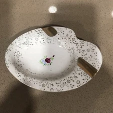 Vintage Marco Ceramic Floral Ashtray 