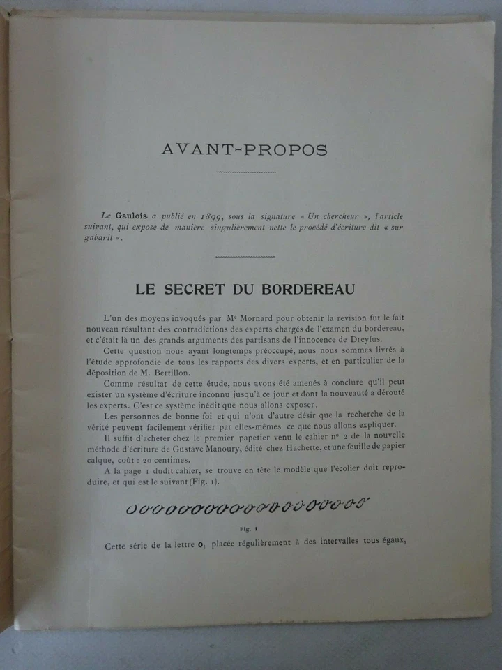 [AFFAIRE DREYFUS] Le Bordereau. Etude des dépositions de M. Bertillon. 1904 - Photo 4/4