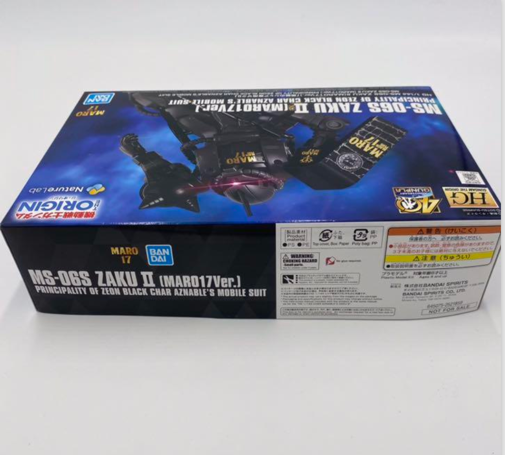 Bandai Gundam HG 1/144 MS-06S Zaku II Char Ver. MARO17 Black Hair