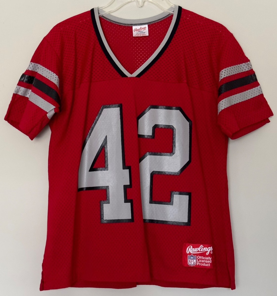 Scarlet and Gray #24 Football Jersey Size Women's XL Blank