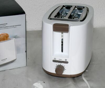 Taurus TO0750 My Toast 2 Doppelschlitz Toaster 600 / 750W 7 Stufen Weiß Brown