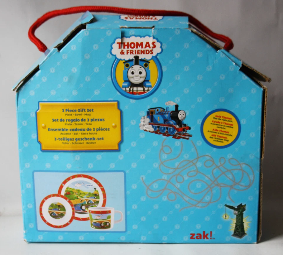 RARE 2008 THOMAS & FRIENDS 3 PIECE BREAKFAST SET PLATE BOWL MUG ZAK NEW ! - Image 2 of 4