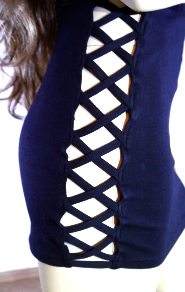 Kleid schwarz Cottelli Collection Größe S/M verführerisch sexy Netz Dekolleté - Bild 4 von 4