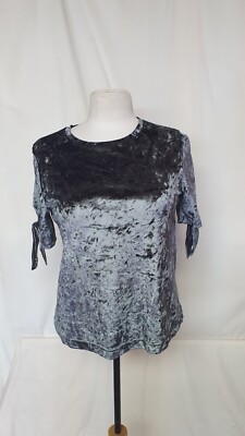 Ladies top, Primark, Velvet, UK 10, Grey, 36'' Bust, 22'' Length 1633