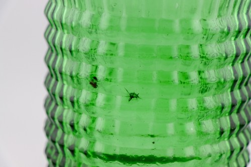 L. E. SMITH CASCADE STORAGE JAR vintage 1950s kitchen MCM Green haystack USA - Picture 3 of 8