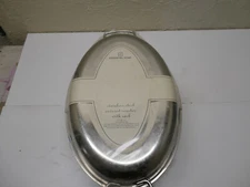 Essential Home 15" Stainless Steel Covered Oval Roaster with Rack NOS