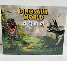 TEMI Dinosaur World Toy Figure w/ Activity Play Mat  Trees, Dinosaur Playset