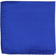 New men's polyester woven striped royal blue hankie pocket square formal wedding