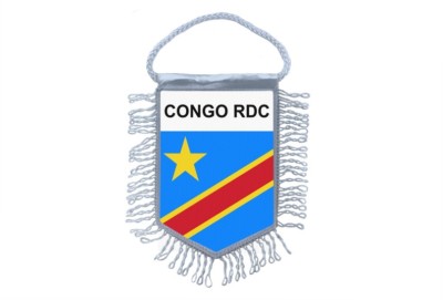 fanion mini drapeau pays voiture decoration congo RDC