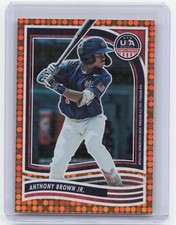 2024 Panini Stars & Stripes #188 Anthony Brown Jr. Orange Disco #/75