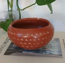 Vintage Native American Hopi Pueblo Vessel Pot Pottery Bowl Incised 