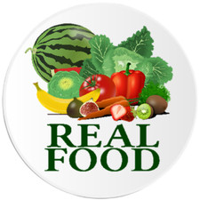 Real Food - 100 Pack Circle Stickers 3 Inch - Fruits Vegetables Garden Produce