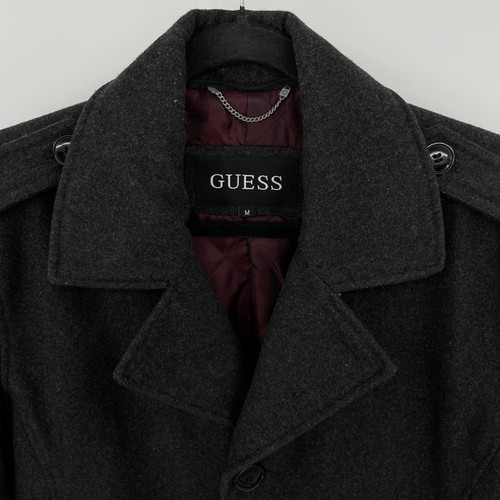 GUESS Men's Dark Gray Wool Blend Jacket Coat Size M - Picture 2 of 11