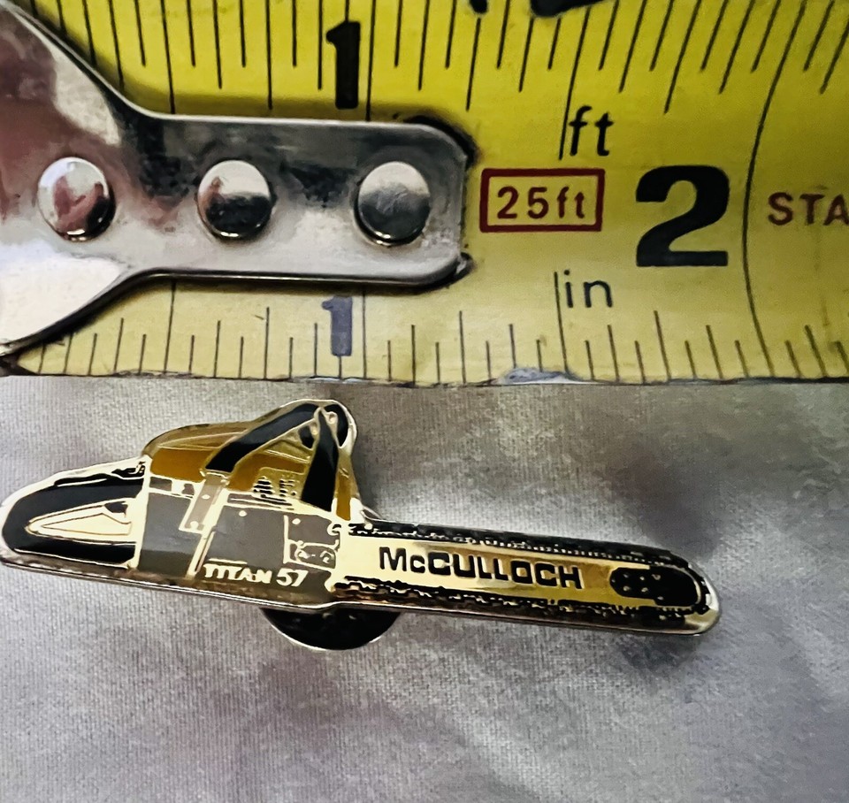 Vintage MCCULLOCH CHAINSAW CHAIN SAWS Advertising Pin eBay