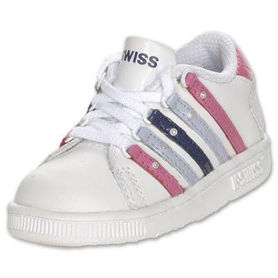 K-SWISS 22492-149 LOZAN Inf's (M) White/Pink Leather Lifestyle Shoes