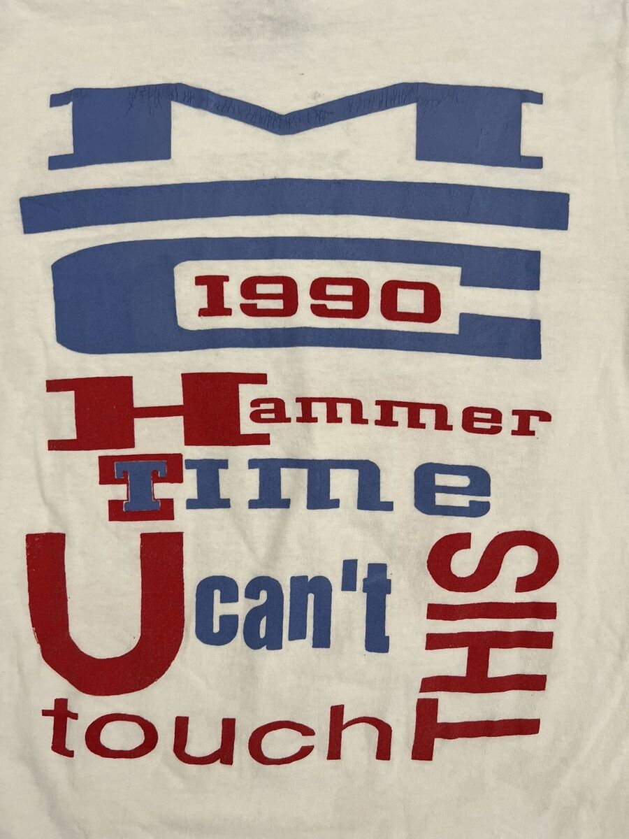 Vintage MC Hammer 1990 World Tour Rap T Shirt White Size L Vintage MC Hammer 1990 World Tour Rap T Shirt White Size L