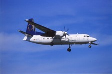 Dia D-AFKN Fokker 50 Team Lufthansa Flugzeug 35mm ungerahmt O154-2-5