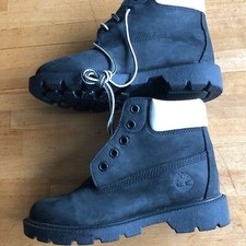 Timberland Boys Shoes Black Premium 6-inch Waterproof Boots Size 13