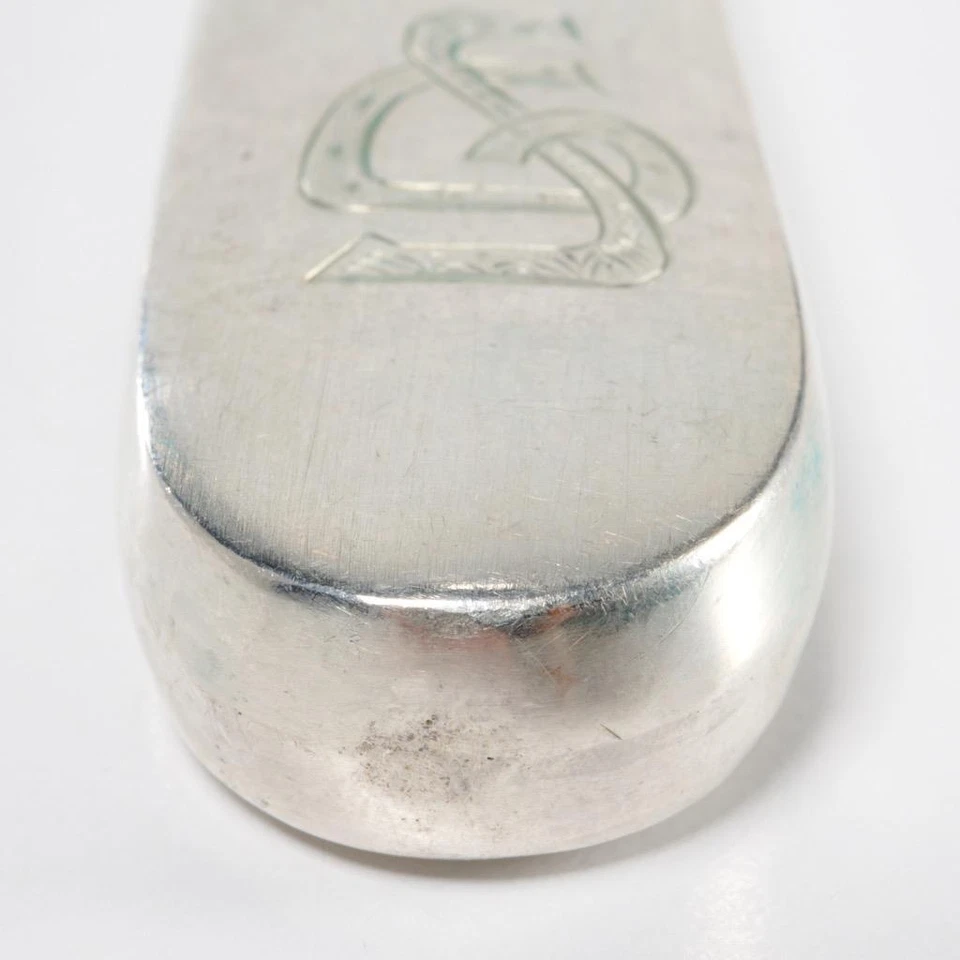 Cuchillos de cena Hanau German Friedrich Feuerstein 800 con mango de plata 10" Foto 3 de 4